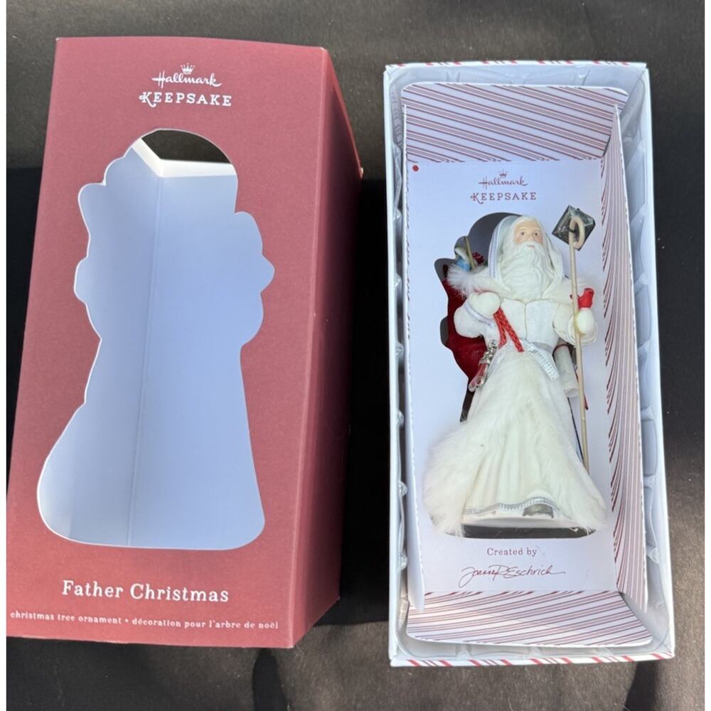 New Hallmark Premium Father Christmas Ornament QGO1777 Lantern MIB -LO11